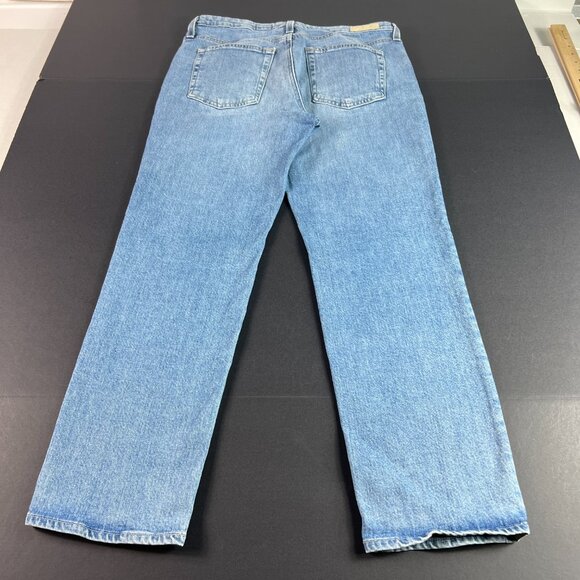 Adriano Goldschmid Jeans Womens 31x27* Isabelle Straight Crop Blue Denim Tag 31R - Picture 9 of 16